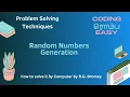 Random numbers Generation Linear Congruential method Algorithm explained in Tamil Python code