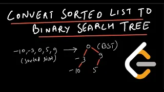 Convert Sorted List to BST LeetCode 109 Google Coding Interview Question