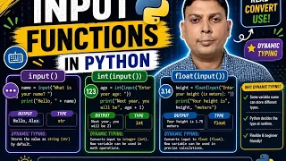 Input Function Dynamic Typing Made Super Easy Python for class 11th computer science