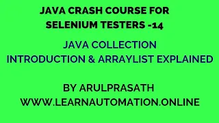 Java Crash course 14 Collection Intro Array list Explained Tamil