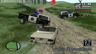 Wu Zi Mu with a 3 Star Wanted Level - GTA San Andreas - Badlands mission 10