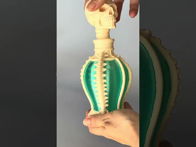 Necromancer Potion Bottle – Skull Alchemy Flask for Gothic Halloween Decor video thumbnail