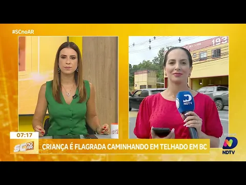 Alerta de segurança: criança de sete anos é flagrada caminhando em telhado, em Balneário Camboriú