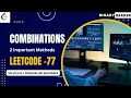 Leetcode 77 Combinations Medium META Interview Questions Backtracking Binary Beaker
