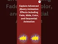 Master Advanced jQuery Animations in 60 Seconds HTML CSS jQuery