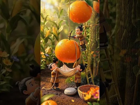 Mini Workers & Village Orange Syrup 🍊✨ | Traditional Chinese ASMR in a Cinematic Miniature World