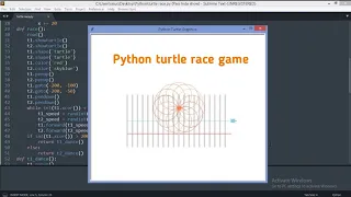 Python Turtle Race Game Python Tutorial Python for beginners
