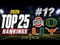 2026 College Football Top 25 Rankings