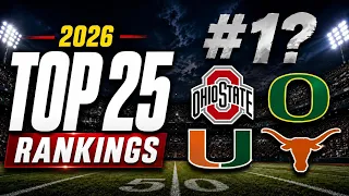 2026 College Football Top 25 Rankings