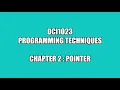 DCI1023 - Programming Techniques