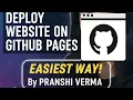 Deploy Website on GitHub Pages in 2 Minutes Easiest Hosting Method for Beginners Step-by-Step