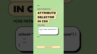 CSS Attribute Selectors explained in under a minute