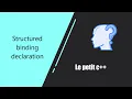 C 17 syntaxe et structured binding declaration