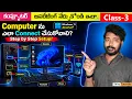 Computer Class - 3 How to Connect Computer in Telugu Computer Basics in Telugu Computer Course