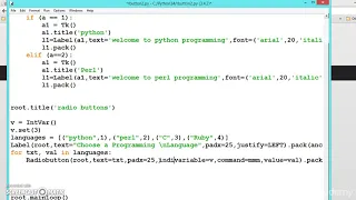 074 Learn python and ruby programming - Indicatoron radiobutton