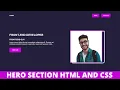 Hero Section Using HTML and CSS Only - Animation