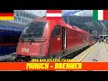 Cab Ride Munich - Innsbruck - Brenner (Germany - Austria - Italy, July 2025) train driver's view 4K