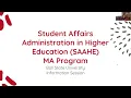 Student Affairs Administration in Higher Education SAAHE MA Program at Ball State University 2025
