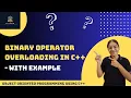 Introduction to Binary Operator Overloading in C with Example