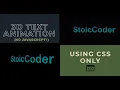 Make 3D text animation using CSS only No JavaScript