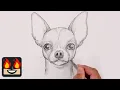 How To Draw a Dog Chihuahua Sketch Tutorial