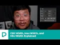 How to Webflow CSS Width Max-Width and Min-Width explained - Tutorial 2020
