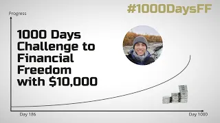 1000 days challenge to financial freedom with 10 000 day 186