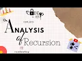 1 3 1 Analysis Of Recursion Data Structures and Algorithm Python DSA Series