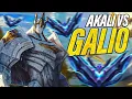Subi a DIAMANTE jugando AKALI contra GALIO Linea dificil