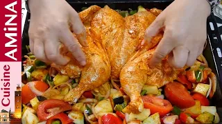 حضري أروع دجاج فالفرن بالخضر كيجي رائع و لذيذ