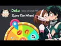 If the MHA Characters Played Spin the Wheel