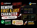 CodeWars Python Kata Remove First and Last Character in 1 Line