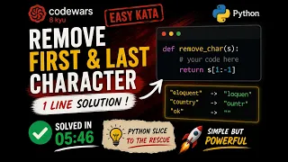 CodeWars Python Kata Remove First and Last Character in 1 Line