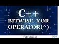 Topic 3 C Tokens part 9 -Bitwise XOR Operator Odd Occuring Number Swap without third variable