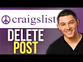 How to Delete Post on Craigslist