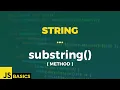 Javascript Basics String substring method