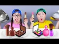 Download Lagu Real Makeup VS Chocolate Makeup Challenge 초콜릿 화장품 챌린지 DONA 도나