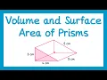 Volume and Surface Area of Prism - GCSE Maths