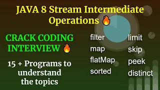 Java 8 all stream operations with Examples Intermediate Operations