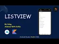 ListView in Android using Kotlin