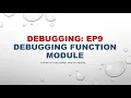 SAP ABAP Debugging EP9 Debugging Function Modules For Both Functionals and Technical
