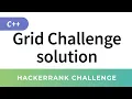 HackerRank Solution Grid Challenge in C greedy algorithm