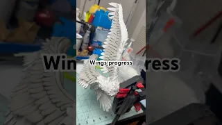 Using foam clay for the top of the wings