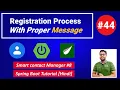 User Registration Process with Message Smart Contact Manager Spring boot tutorial