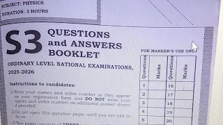 NESA Physics I 011 O-Level National Exam S3 Questions Answers Booklet 2025-2026Description