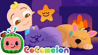 Cozy Fireplace Pets 🔥 CoComelon Wiggle to Wind Down | Headspace Podcast for Kids