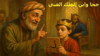 قصة جحا يعلم الأمير الغبي ابن الملك قصة مضحكة جدا 