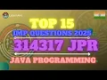 314317 JAVA PROGRAMMING TOP 15 VVIMP