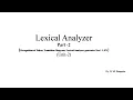 Lexical Analyzer Part 2