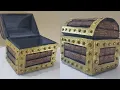 Cardboard Chest How to make a treasure chest from cardboard Storage box